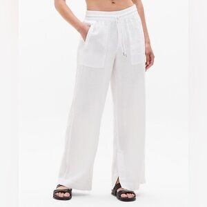 Athleta Retreat 100% Linen High Rise Wide-Leg Pant Size S